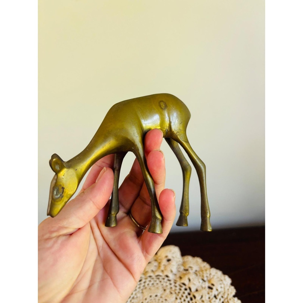 Vintage Solid Brass deer